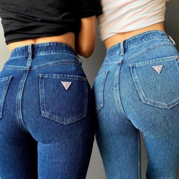 George Marciano For Guess Vintage 80’/90’s Retro Ultra Hi/Rise Zip Ankle Jeans - Picture 2 of 16